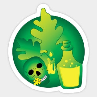 Halloween. Witchcraft potion Sticker